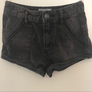 Black jean shorts